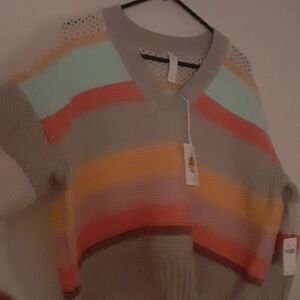 Striped Multicolor V-Neck Sweater